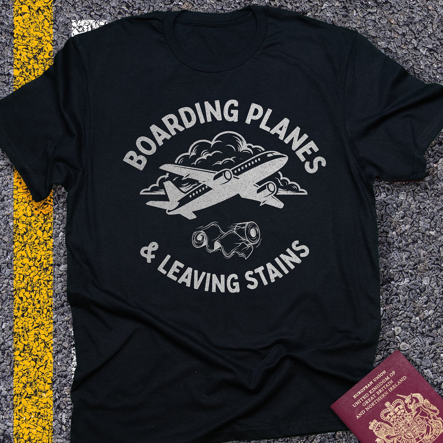 Boarding planes & leaving stains
