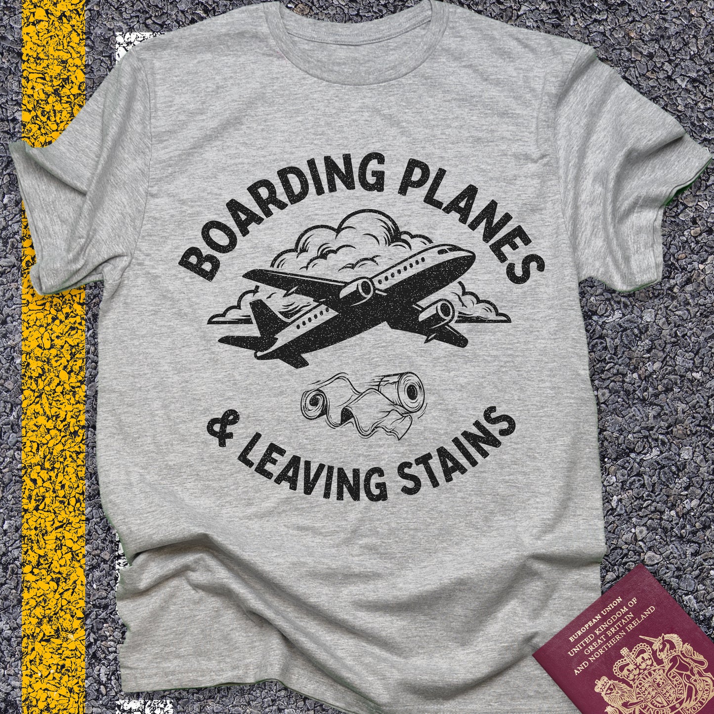 Boarding planes & leaving stains