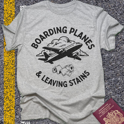 Boarding planes & leaving stains