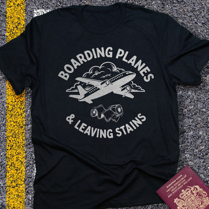 Boarding planes & leaving stains
