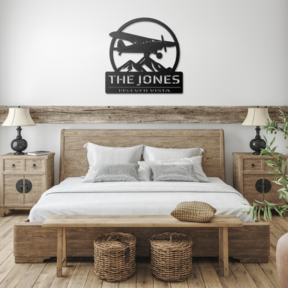 Mockup preview of personalized Super Cub hangar sign