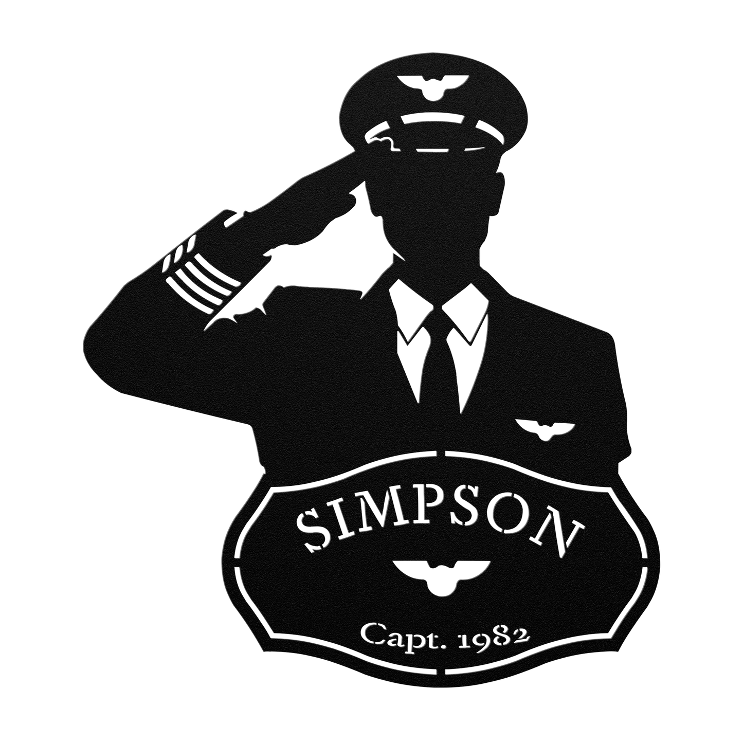 Pilot since metal sign