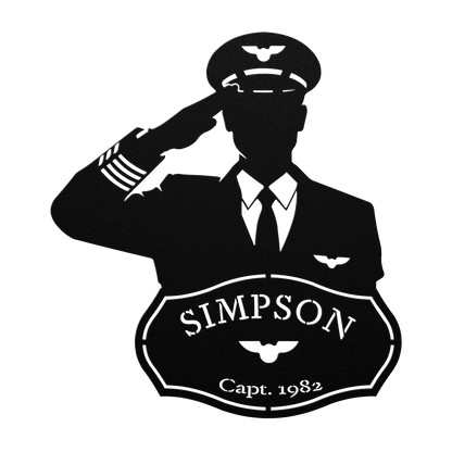 Pilot since metal sign