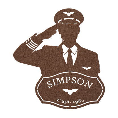 Pilot since metal sign