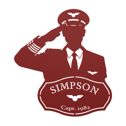Pilot since metal sign