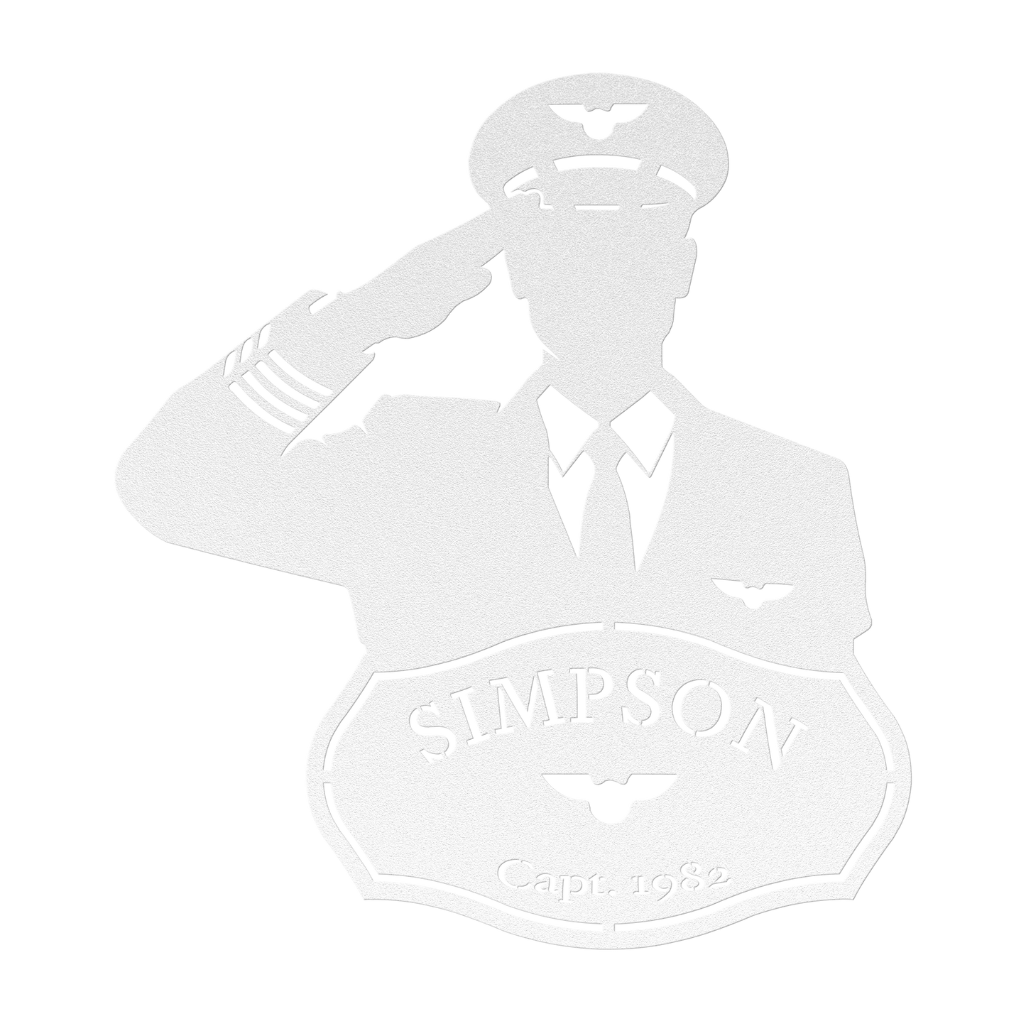 Pilot since metal sign