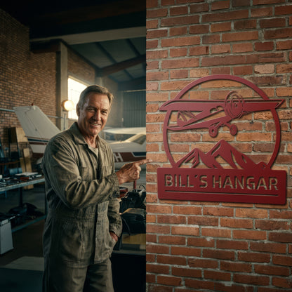 Bill´s Hangar Metal Sign