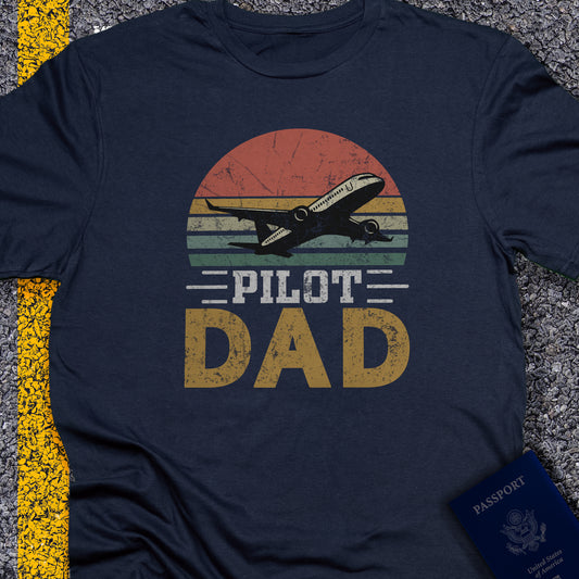 Pilot dad sunset retor