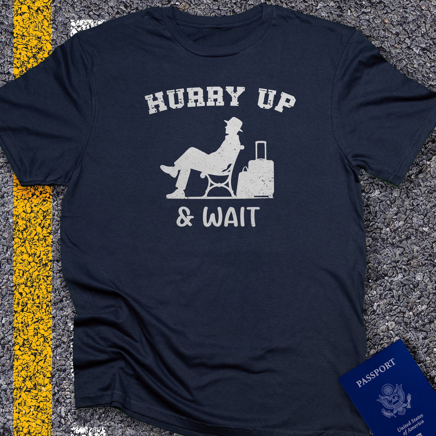 Hurry up and wait white