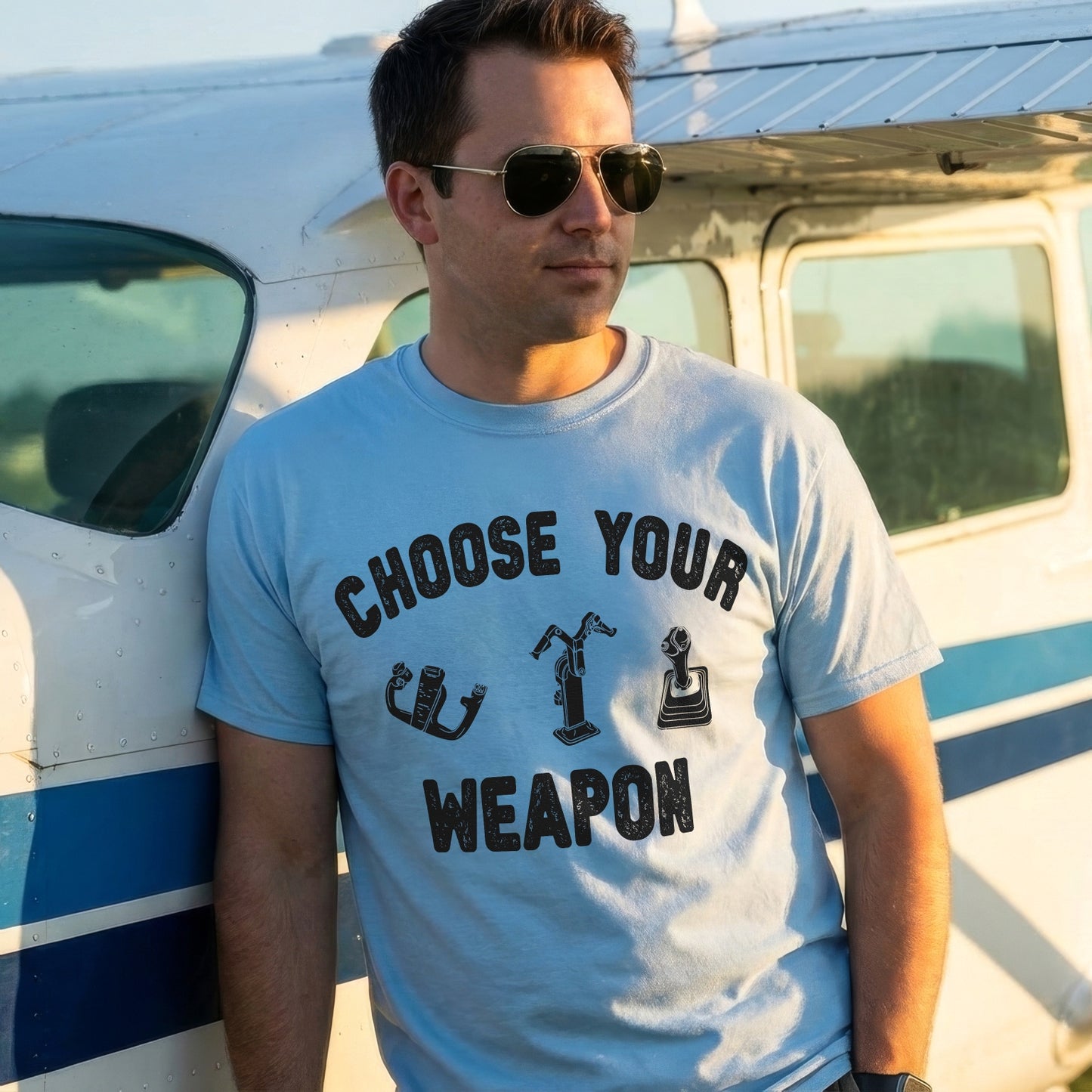 Choose Your Weapon - to fly the plane!