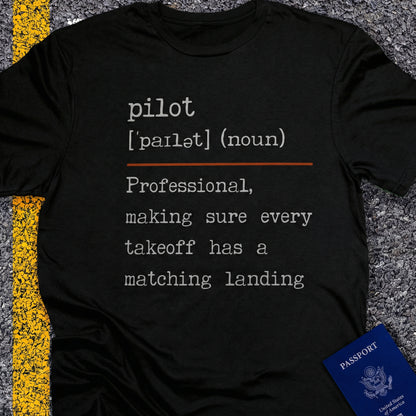 Pilot, noun keeping the number of landings equal to the number of take-offs version 2