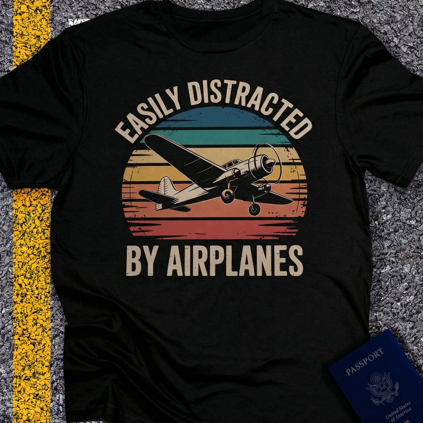 Easily distracted by airplanes (rainbow old school)