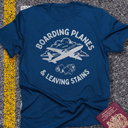 Boarding planes & leaving stains