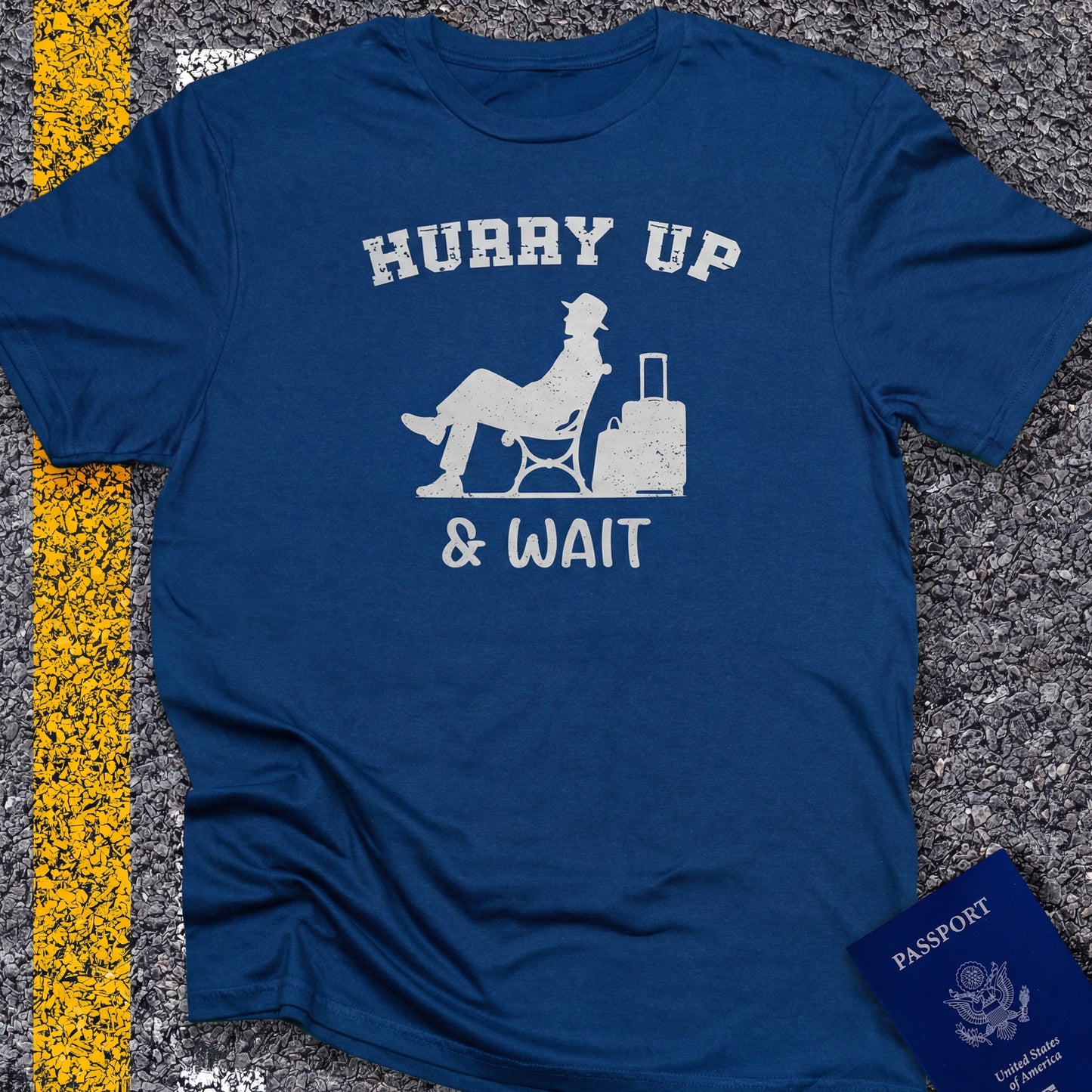 Hurry up and wait white