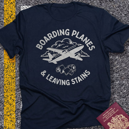 Boarding planes & leaving stains