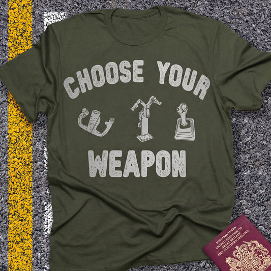 Choose Your Weapon - to fly the plane!