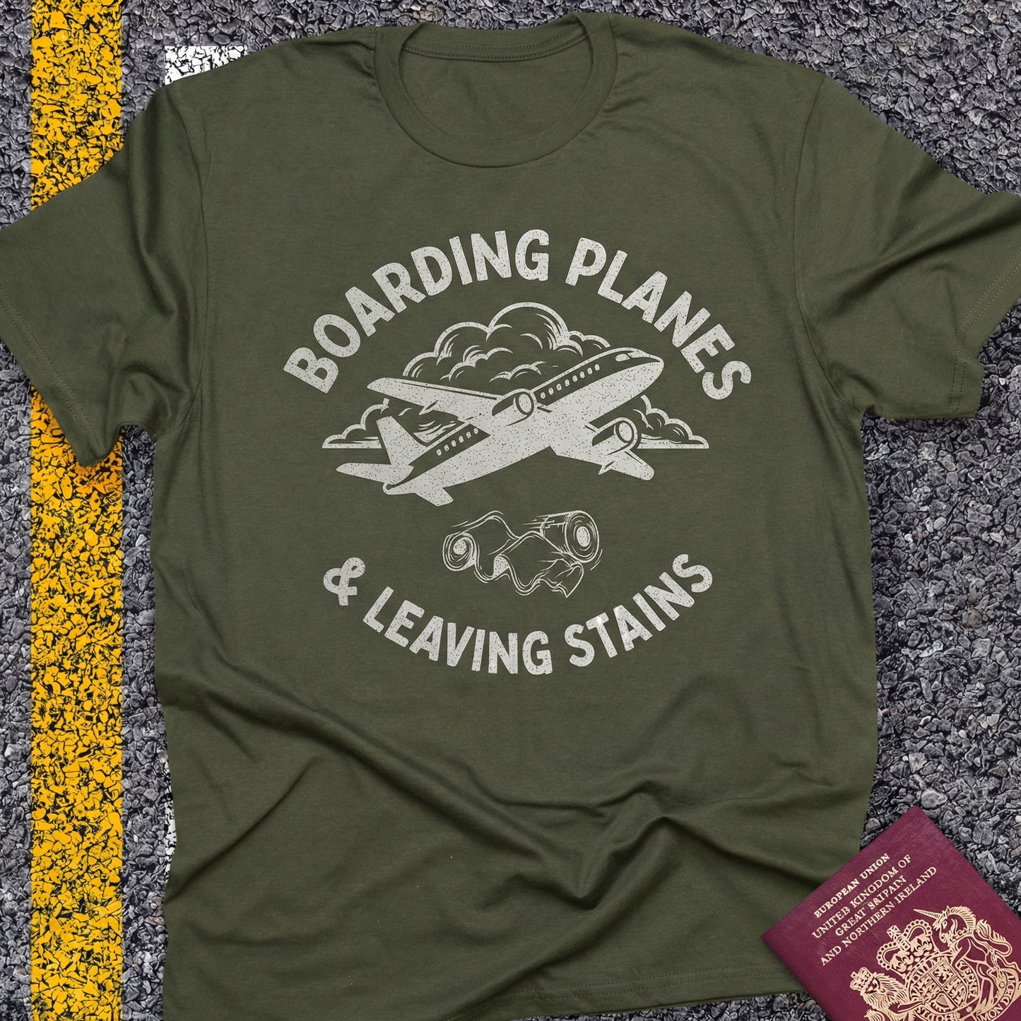 Boarding planes & leaving stains