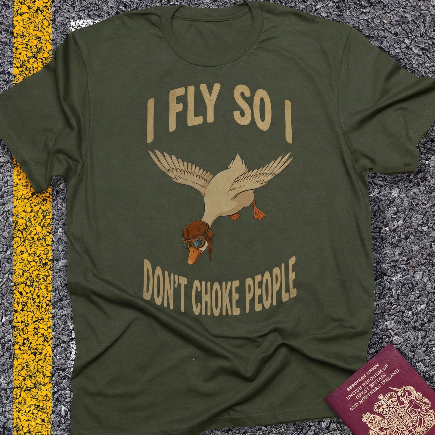I fly so i don`t choke people