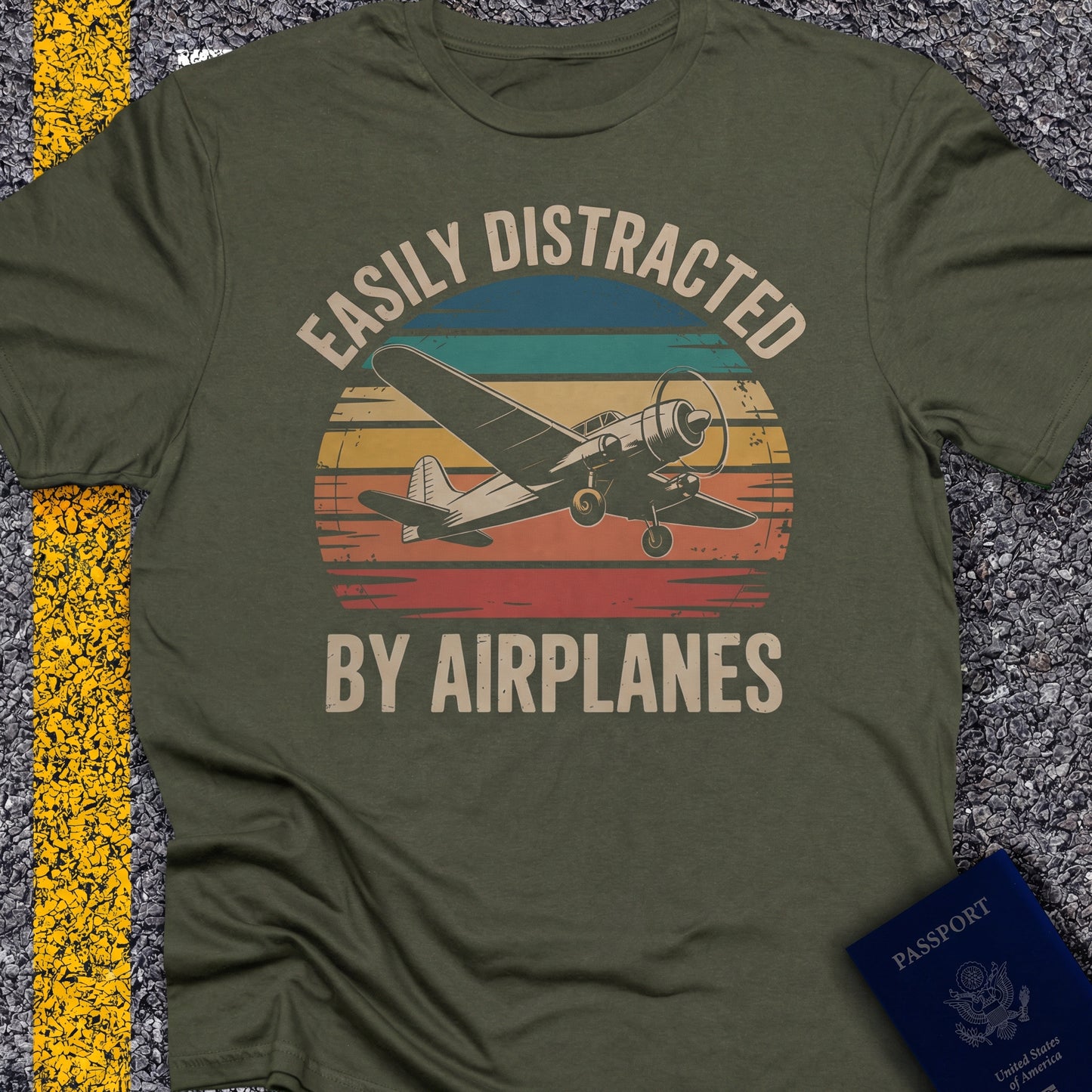 Easily distracted by airplanes (rainbow old school)