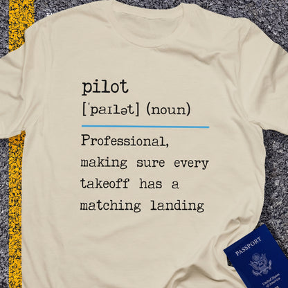 Pilot, noun keeping the number of landings equal to the number of take-offs version 2