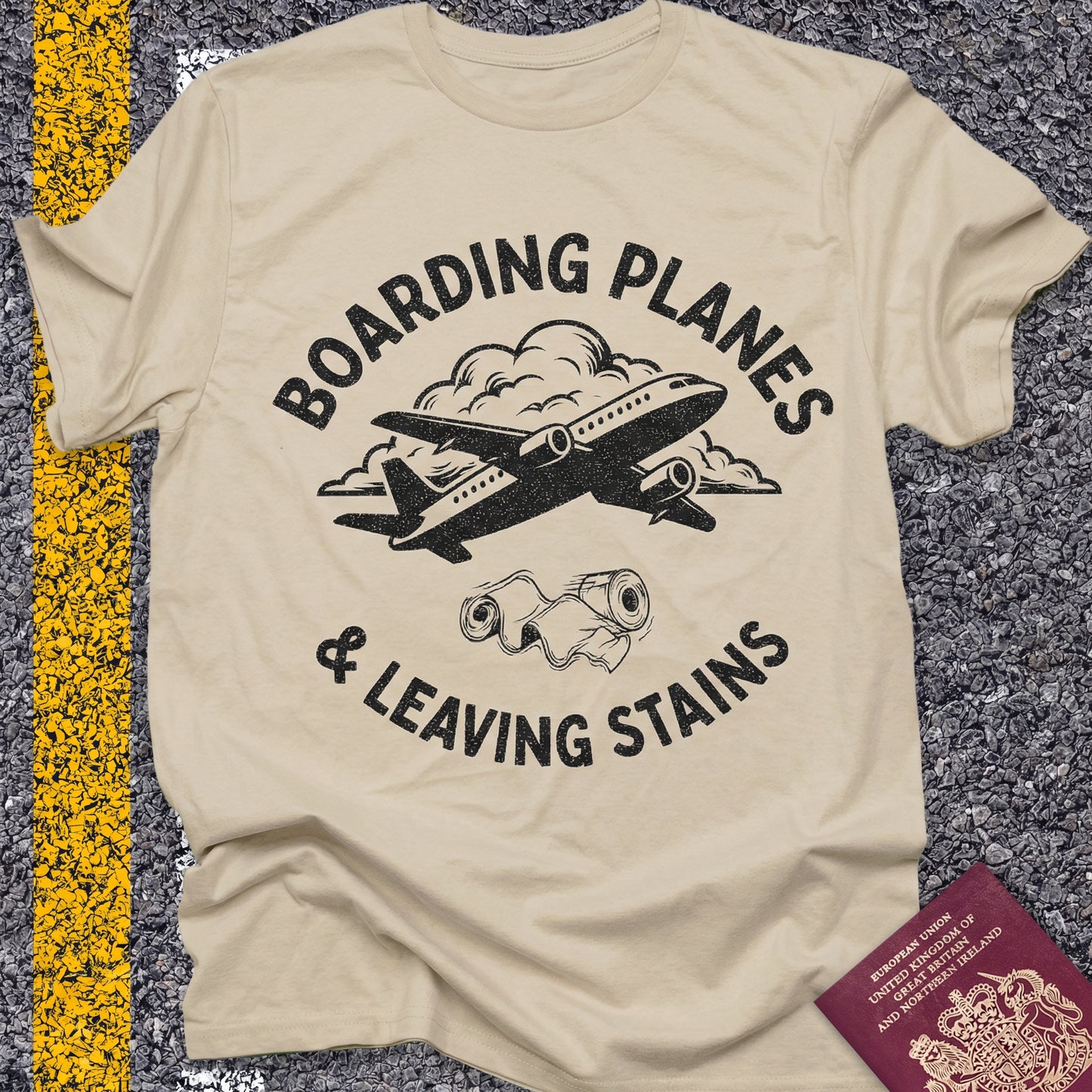 Boarding planes & leaving stains