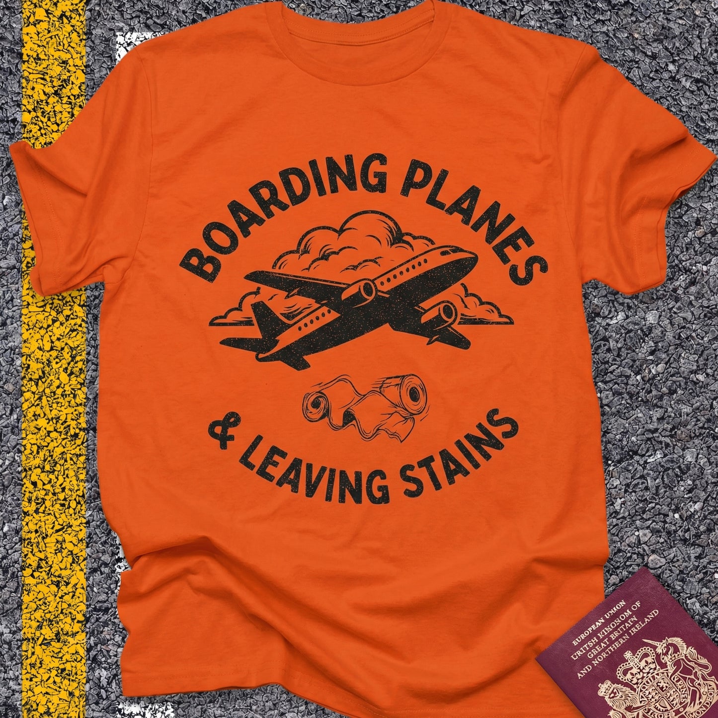 Boarding planes & leaving stains