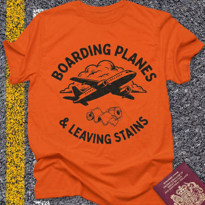 Boarding planes & leaving stains