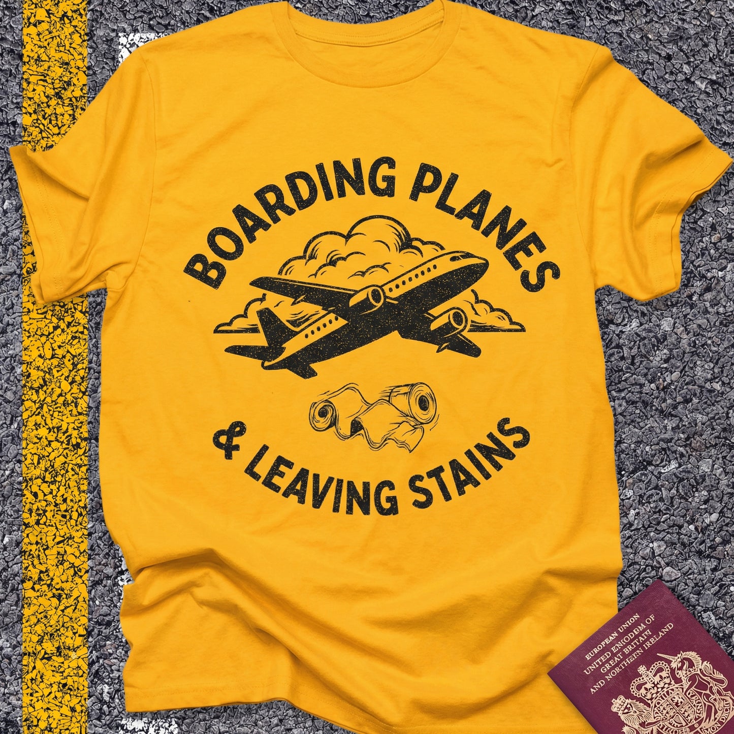 Boarding planes & leaving stains