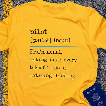 Pilot, noun keeping the number of landings equal to the number of take-offs version 2