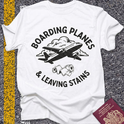 Boarding planes & leaving stains