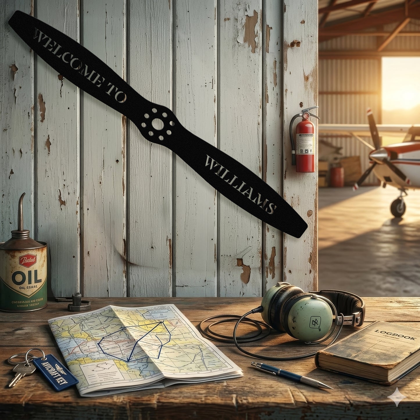 William's Propeller Metal Sign