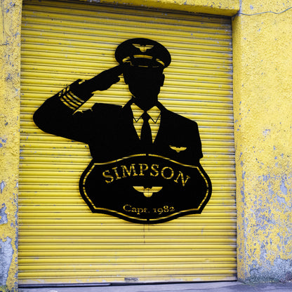 Pilot since metal sign