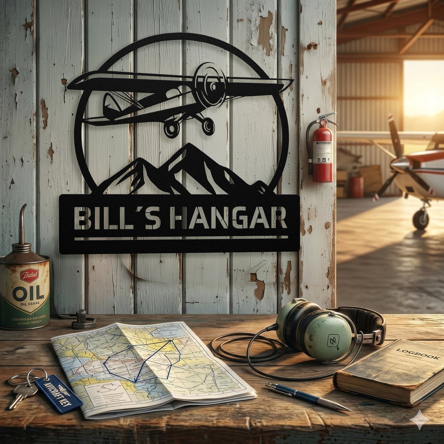 Bill´s Hangar Metal Sign
