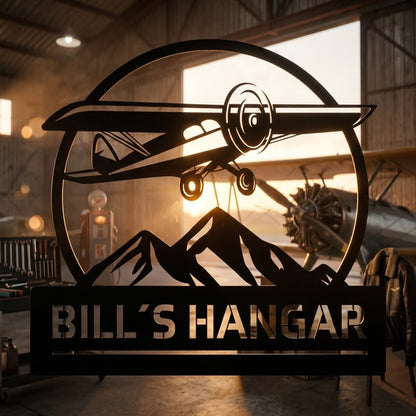 Bill´s Hangar Metal Sign